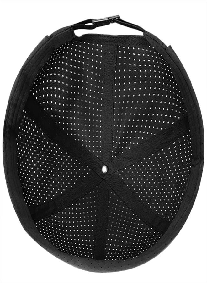 PTDTSHOU Mens Breathable Mesh Brimless Hat,No Brim Summer Docker Beanie Cap Lightweight Black - Image 3